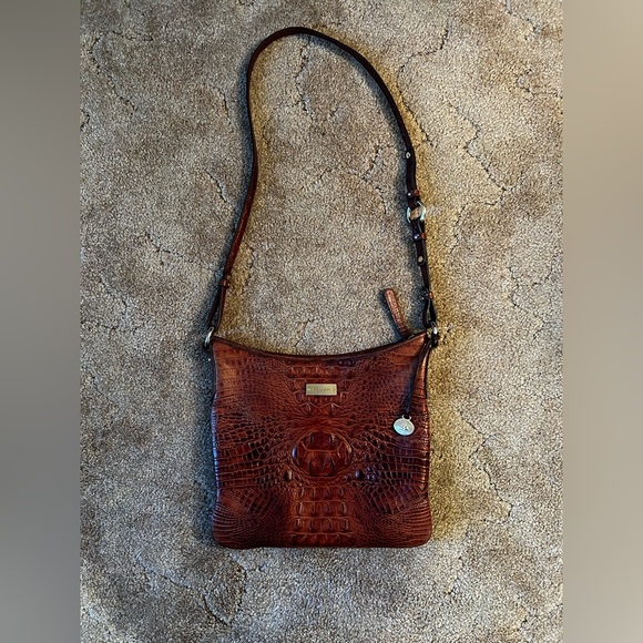 Brahmin Handbags - Brahmin Croc-Embossed Leather Crossbody - Brown